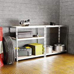 Acheter Eurospen Etagère de rangement modulable et polyvalente pour atelier, garage, cave... Charge Lourde max 875kg -180x90x40cm - Gris