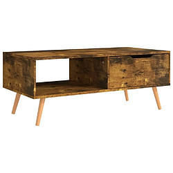 Maison Chic Tabls basse,Table Console pour salon Chêne fumé 100x49,5x43 cm Aggloméré -MN28008