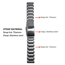 Bracelet en métal 22mm titane 3 perles argent pour votre Samsung Galaxy Watch3 45mm/Haylou RT RS3