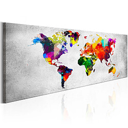 Artgeist Tableau - World Map: Coloured Revolution [120x40]