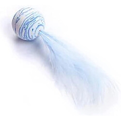 Jouets en mousse à lancer Peluche Interactive Pet Supplies 1pc Star Texture Ball Feather Funny Cat Toy Star Ball Plus Feather (couleur : Bleu)