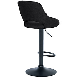 Non Tabouret de bar Milet tissu noir pas cher