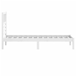 Acheter vidaXL Cadre de lit sans matelas blanc 75x190 cm bois de pin massif