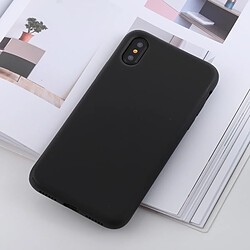 Wewoo Coque TPU antichoc en silicone liquide de couleur solide pour iPhone XS / X (noir)