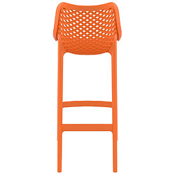 Alterego Tabouret de jardin 'BROZER' orange en matière plastique