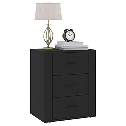 Acheter Maison Chic Table de chevet,Table de nuit,Table d'appoint pour salon Noir 50x36x60 cm Bois d’ingénierie -MN90911