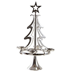 Aubry Gaspard Sapin porte bougie en aluminium Hauteur 56cm.