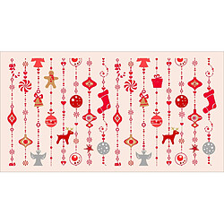 Alter Chemin de cuisine, 100% Made in Italy, Tapis antitache avec impression numérique, Tapis antidérapant et lavable, Modèle de Noël - Charita, cm 100x52