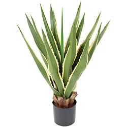 Pegane Plante artificielle haute gamme Spécial extérieur / AGAVE FURCRAEA - Dim : 80 x 60 cm