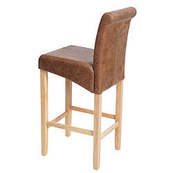 Acheter Mendler Tabouret de bar HWC-C33, tabouret de comptoir, bois ~ imitation daim, pieds clairs, tissu/textile