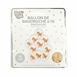 Paris Prix Lot de 10 Ballons de Baudruche Dinosaure 18cm Transparent