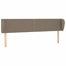 Maison Chic Tête de lit moderne avec oreilles pour chambre - Décoration de lit Taupe 163x23x78/88 cm Tissu -MN70539