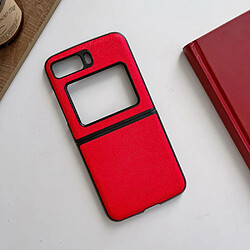 Coque en TPU + PU anti-chute pour votre Motorola Moto Razr 2022 5G - rouge