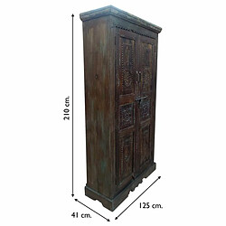 Armoire Alexandra House Living Marron Bois Recyclé 41 x 210 x 125 cm pas cher