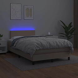 Avis vidaXL Sommier à lattes de lit avec matelas LED Cappuccino 120x200 cm