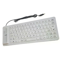 Clavier d'ordinateur 85 touches en silicone, clavier souple et silencieux, clavier filaire USB, mini-ordinateur portable, clavier pliable et étanche