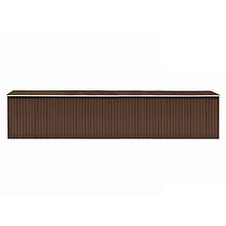 vidaXL Abri de jardin Marron 257x990x181 cm Acier galvanisé