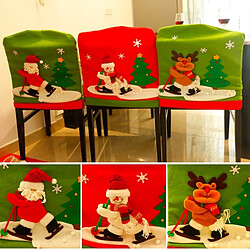 Acheter Wewoo Ornements de noël Décoration de table de dîner de Noël, style Couverture de chaise de modèle de ski bonhomme de neige de