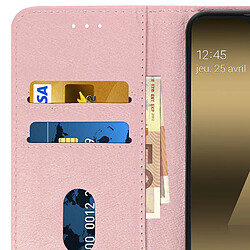 Avizar Housse Samsung Galaxy A20e Étui Porte-cartes Fonction Support rose gold pas cher