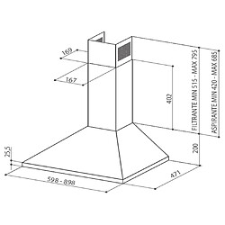 Avis Hotte décorative murale 60cm 64db 370m3/h noir - 5605298 - FABER