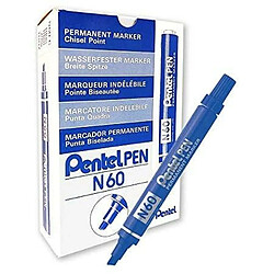 Marqueur permanent Pentel N60 Bleu Aluminium 12 Unités