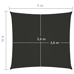 Acheter Helloshop26 Voile d'ombrage parasol tissu oxford carré 4 x 4 m anthracite 02_0009503