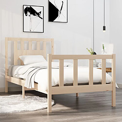 vidaXL Cadre de lit sans matelas bois massif 90x190 cm