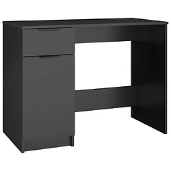 Helloshop26 Bureau table poste de travail meuble d'ordinateur informatique étude 100 x 50 x 75 cm bois d'ingénierie noir 02_0023884