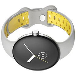 Avizar Bracelet pour Google Pixel Watch Silicone Bicolore Souple Gris / Jaune