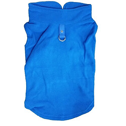 Wewoo Hiver flanelle polaire vêtements pour animaux domestiques manteau bouledogue français costumes de carlin veste chiens chiotstaille S bleu foncé