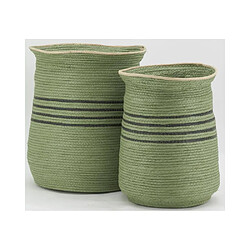 Acheter Aubry Gaspard Cache-pots en jonc vert (lot de 2).