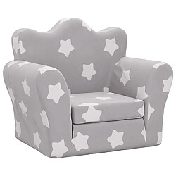 Maison Chic Canapé-lit convertible, Clic-Clac pour enfants gris clair avec étoiles peluche douce -GKD35467