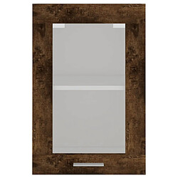 Acheter vidaXL Armoire en verre suspendue Chêne fumé 40x31x60 cm