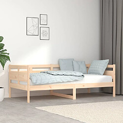 vidaXL Lit de jour sans matelas bois de pin massif 90x190 cm