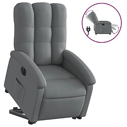 vidaXL Fauteuil inclinable électrique gris foncé tissu