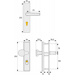 Avis Fp Poignée porte KLZS714 F1PZ8/72mm carré