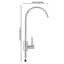 ComfortXL Robinet en acier inoxydable pour évier de cuisine, robinet de purification de l'eau g1/4