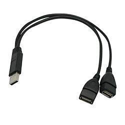 Adaptateur USB 2.0 Y Mâle Vers 2 Adaptateur De Câble Pour Câble Séparateur Double Jack Femelle