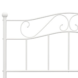 Maison Chic Lit adulte - Lit simple Cadre de lit,Structure du lit Contemporain Blanc Métal 120 x 200 cm -MN86524 pas cher