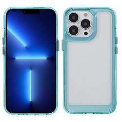 Coque en TPU + acrylique anti-rayures, transparent bleu pour votre Apple iPhone 13 Pro 6.1 pouces