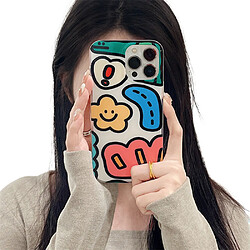 General Coque Iphone 14 Mignon Smiley Visage Étoiles Motif Créatif Hommes Fille Coque de Téléphone Doux Tpu Antichoc Protection de Tout le Corps Coque de Téléphone Protection Parfaite Votre Téléphone Le Meilleur Cadeau