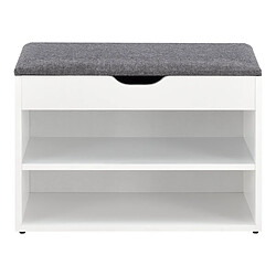 Avis Helloshop26 Banc à chaussures 46 x 60 x 30 cm blanc gris 03_0007656