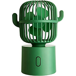 Ventilateur Personnel Petit Ventilateur De Bureau USB, Cactus Mini Table Portable Ventilateur Portable Rotatif Automatique à 80 Degrés, Vent Fort à 3 Vitesses, Fonctionnement En Sourdine