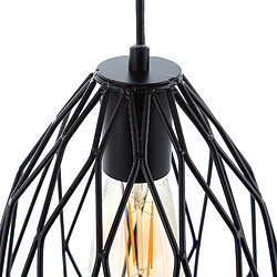 Beliani Lampe suspension MAGRA Métal Noir pas cher