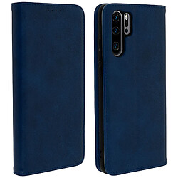 Avizar Housse Huawei P30 Pro Étui Porte-cartes Support Stand Silicone bleu nuit