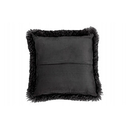 Dansmamaison Coussin Carre Peau De Mouton Gris Fonce