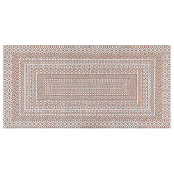 Beliani Tapis en jute beige et blanc 80 x 150 cm BAGLAR