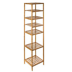 Etagère SDB 6 niveaux en bambou naturel - Dim : l.35 x P.32 x H.145cm -PEGANE