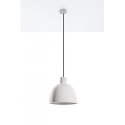 Luminaire Center Suspension DAMASO blanc cimenté 1 ampoule