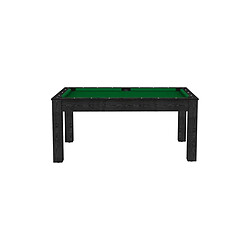 De Faugeres Billard convertible table 6 personnes Texas noir boisé et vert (tapis)